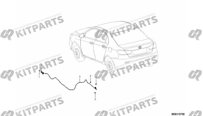 Трос открывания лючка бензобака Lifan Solano 2