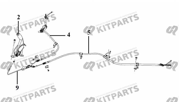 Трос стояночного тормоза Lifan X70