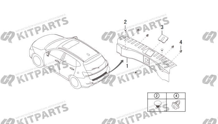 Трим панели багажного отсека Haval H2