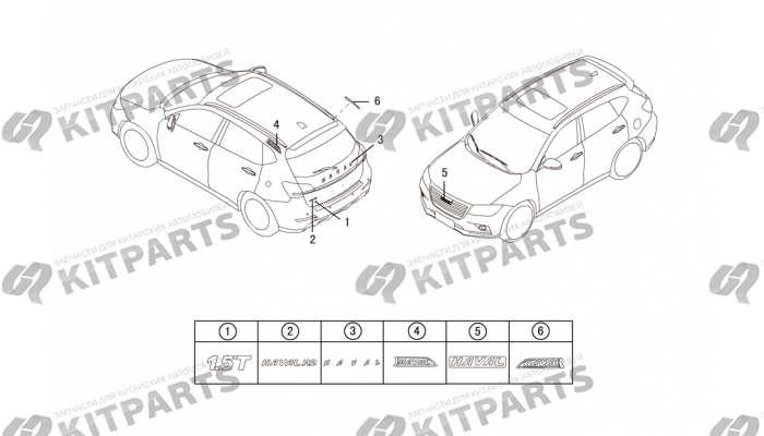 Эмблемы Haval H2