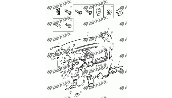 Приборная панель (GL/GT) Geely Emgrand (EC7)